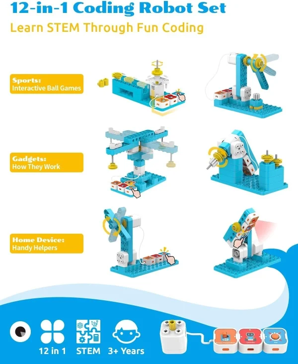 Whalesbot A3 Coding Robot: 12-in-1 Building Set - Image 6