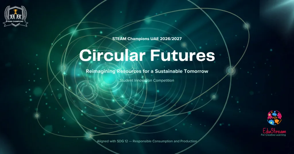 STEAM Champions UAE 2026/2027 Circular Futures season graphic