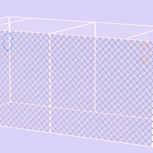 Official ENJOY AI 2026 Drone Cup arena (netted drone soccer arena with goals)